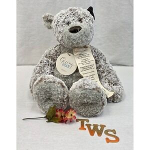 Demdaco Giving Bear Plush Comfort Friend Teddy Huggable Soft‎ Brown Gray